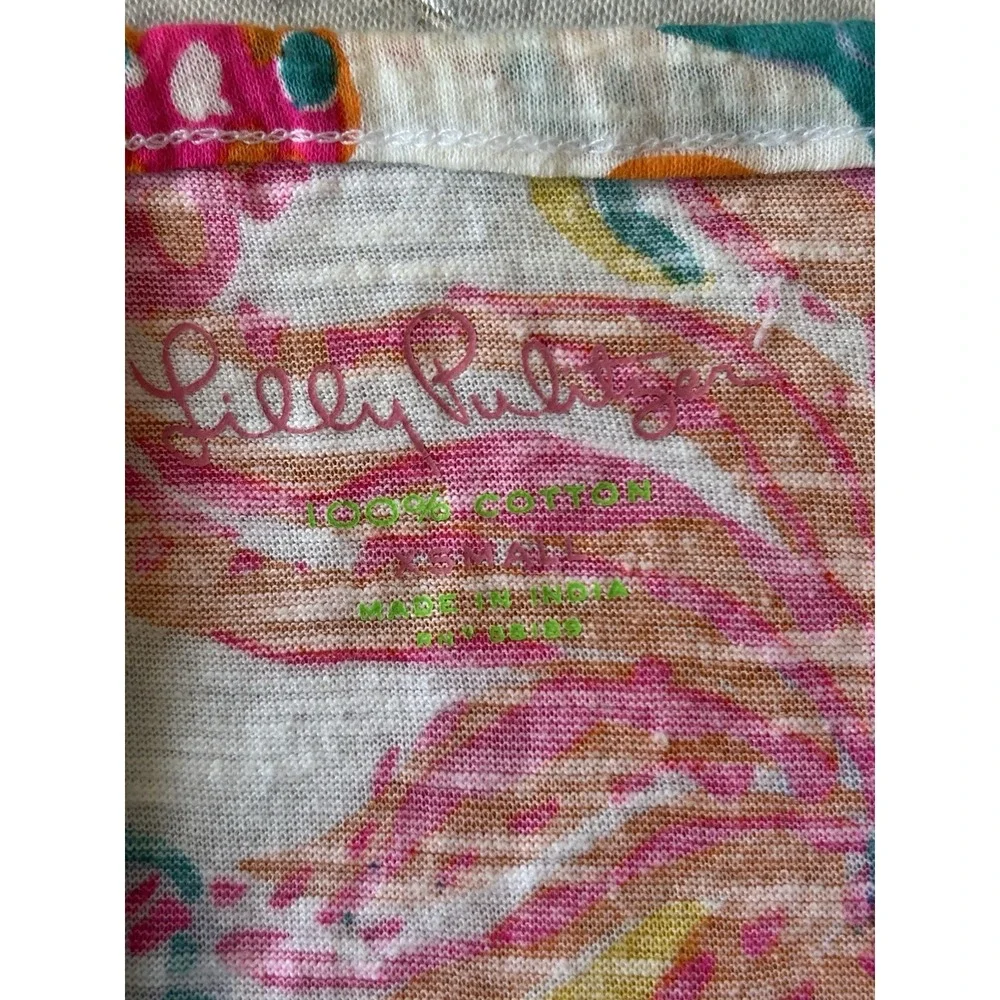 Lilly Pulitzer Dress Womens XS Multicolor Floral Beach Vacation‎ Fringe Colorful